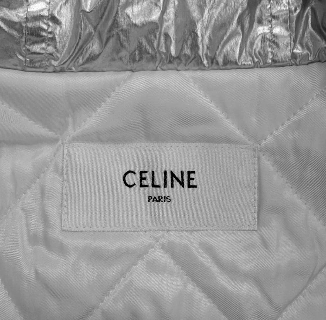 [34] 셀린느 여성 나일론 크롭 스케이터 후드 집업 봄버 자켓 실버 상품이미지7