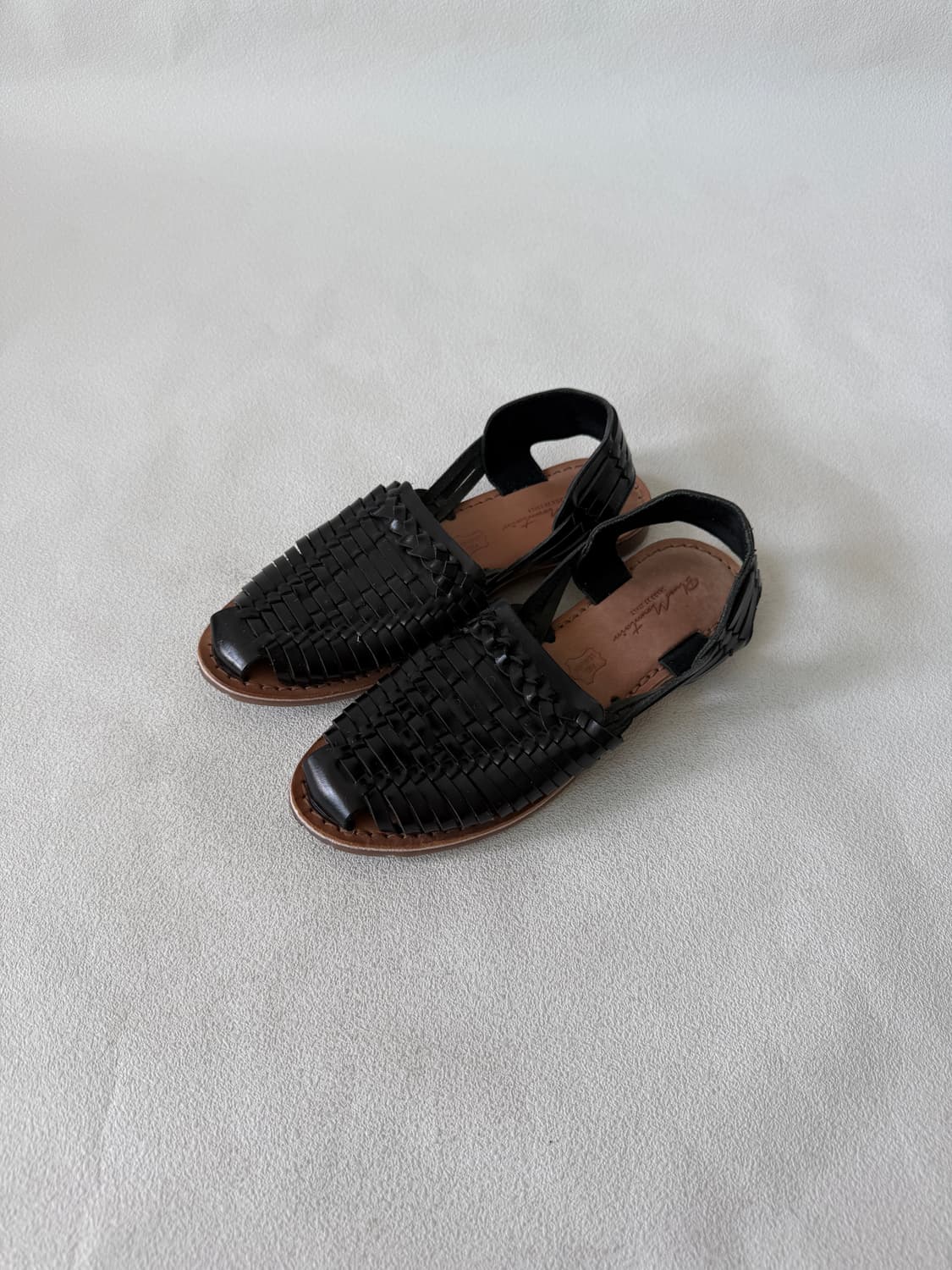 [EU38]Pre owned 레더 위밍 플랫 샌들 상품이미지3