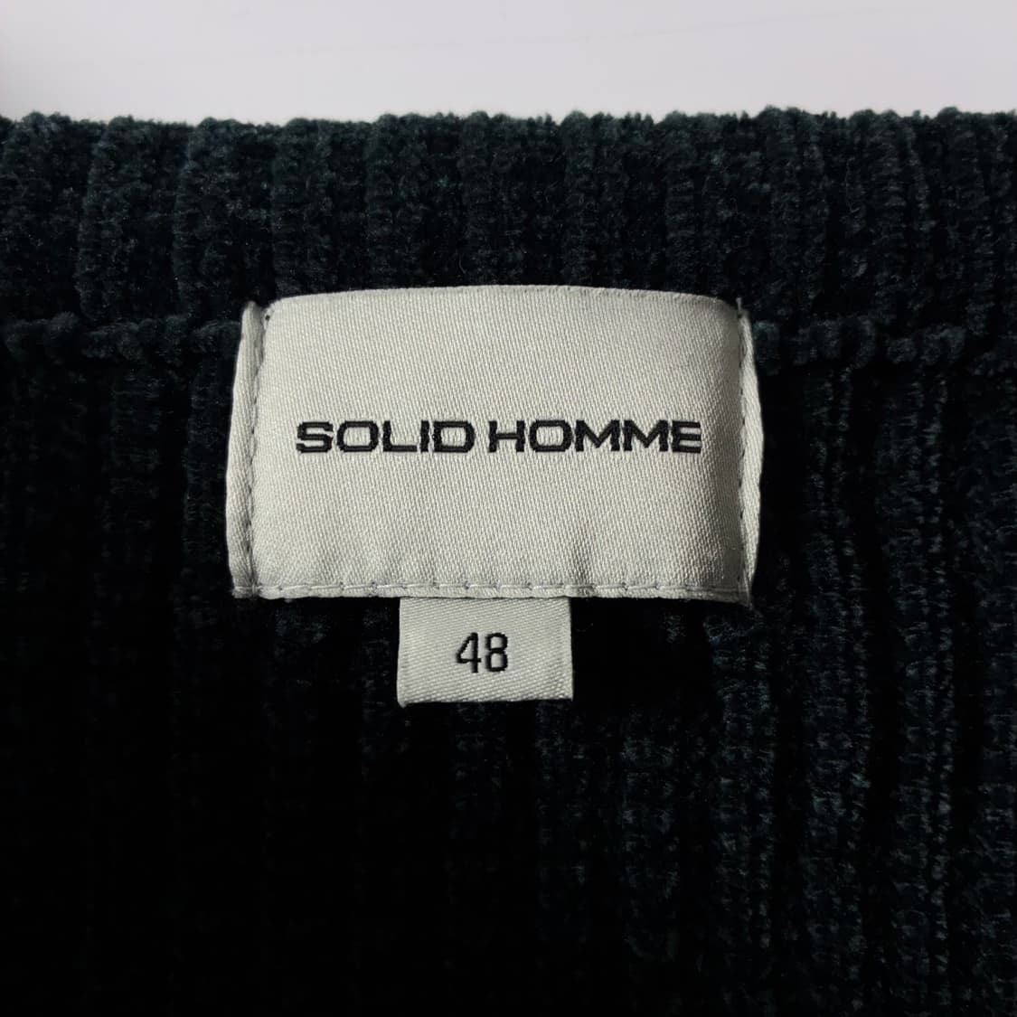 Solid homme  솔리드 옴므 딥네이비 골지 라운드 니트 상품이미지4