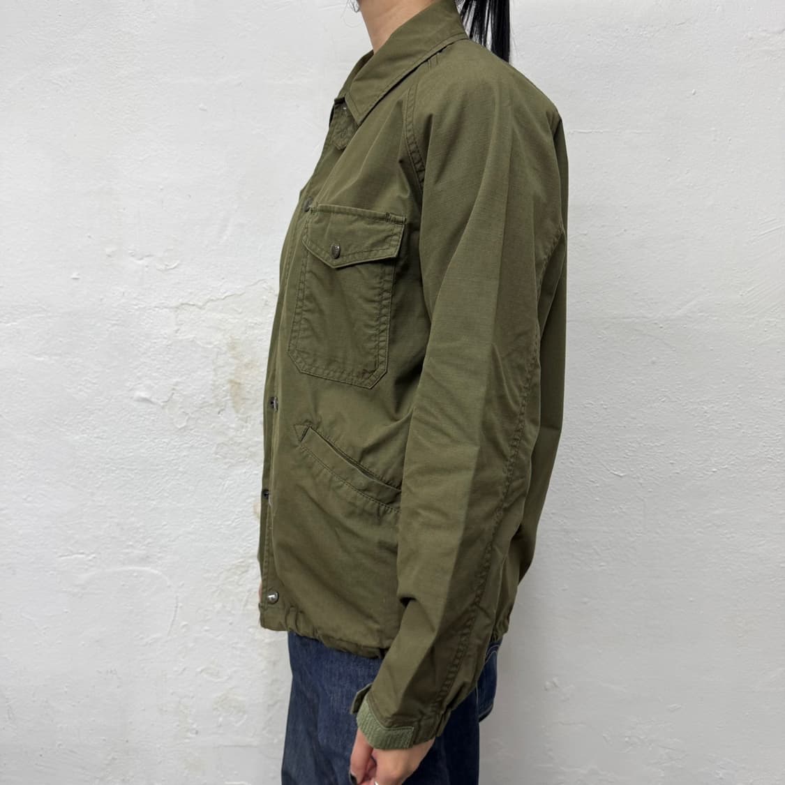 빔즈(BEAMS) 17AW 올리브 립스탑 코튼 스냅 버튼 밀리터리 자켓  상품이미지2
