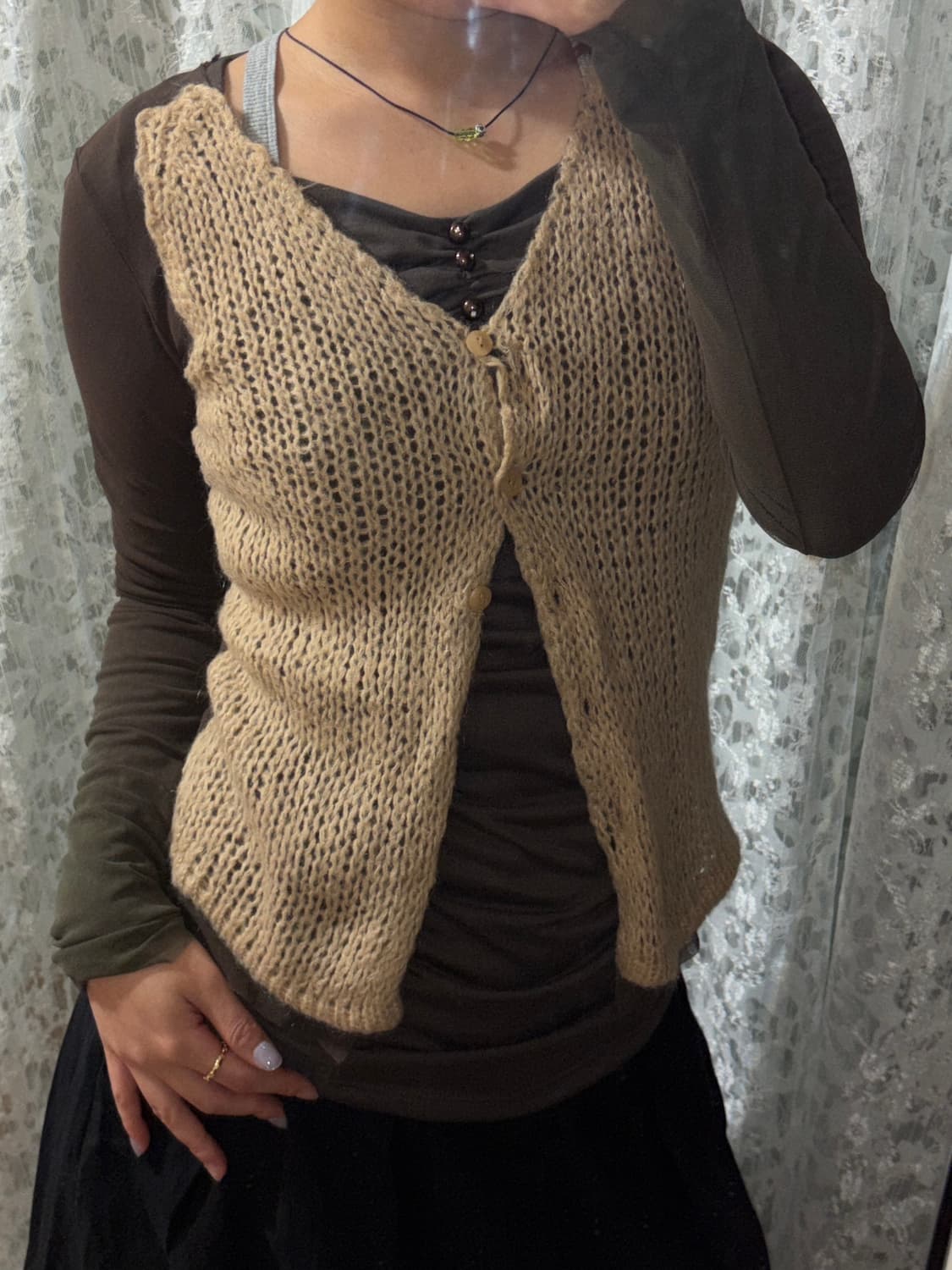 Brown knite cardigan 상품이미지9