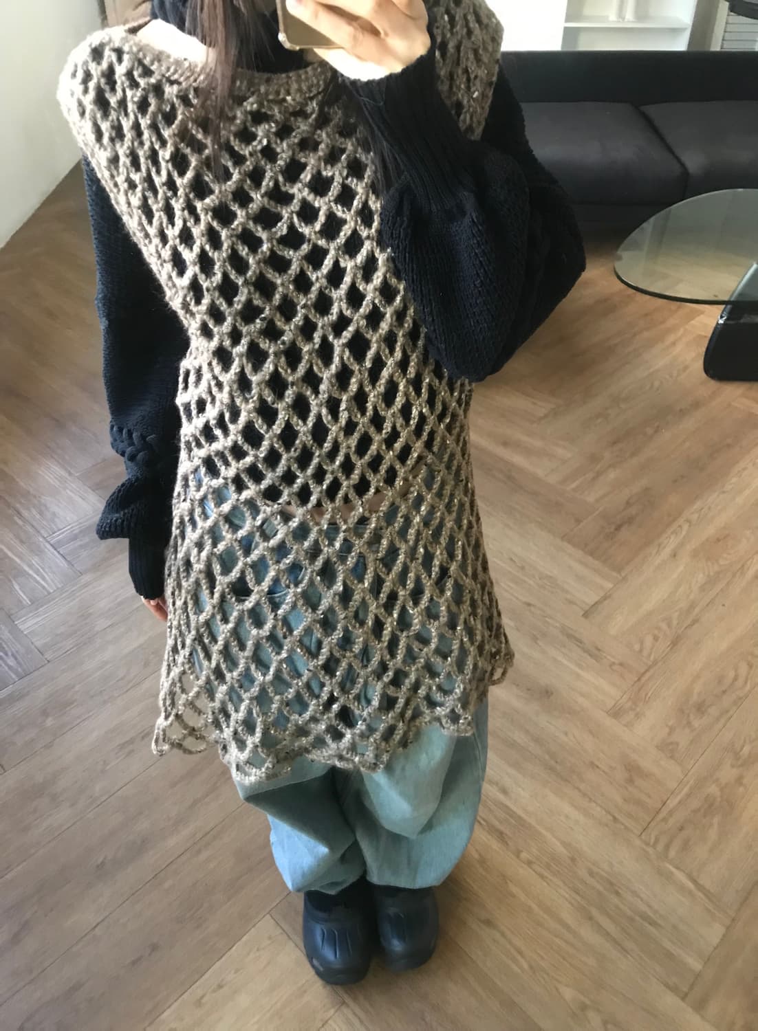 vintage net one-piece 상품이미지3