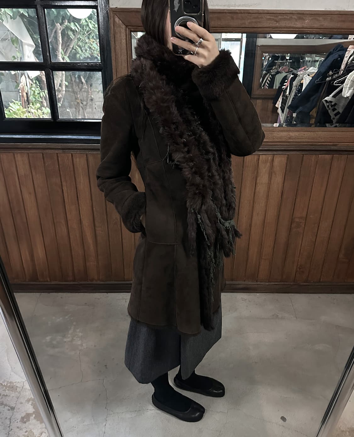 SPICK AND SPAN NOBLE brown suede coat 상품이미지6