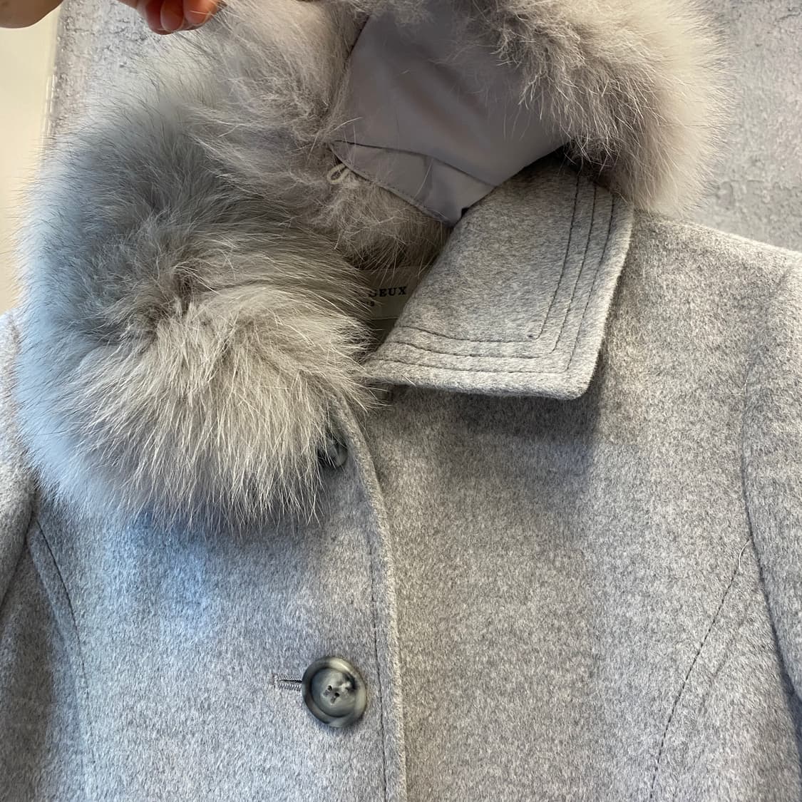 Fox angora wool coat 상품이미지5