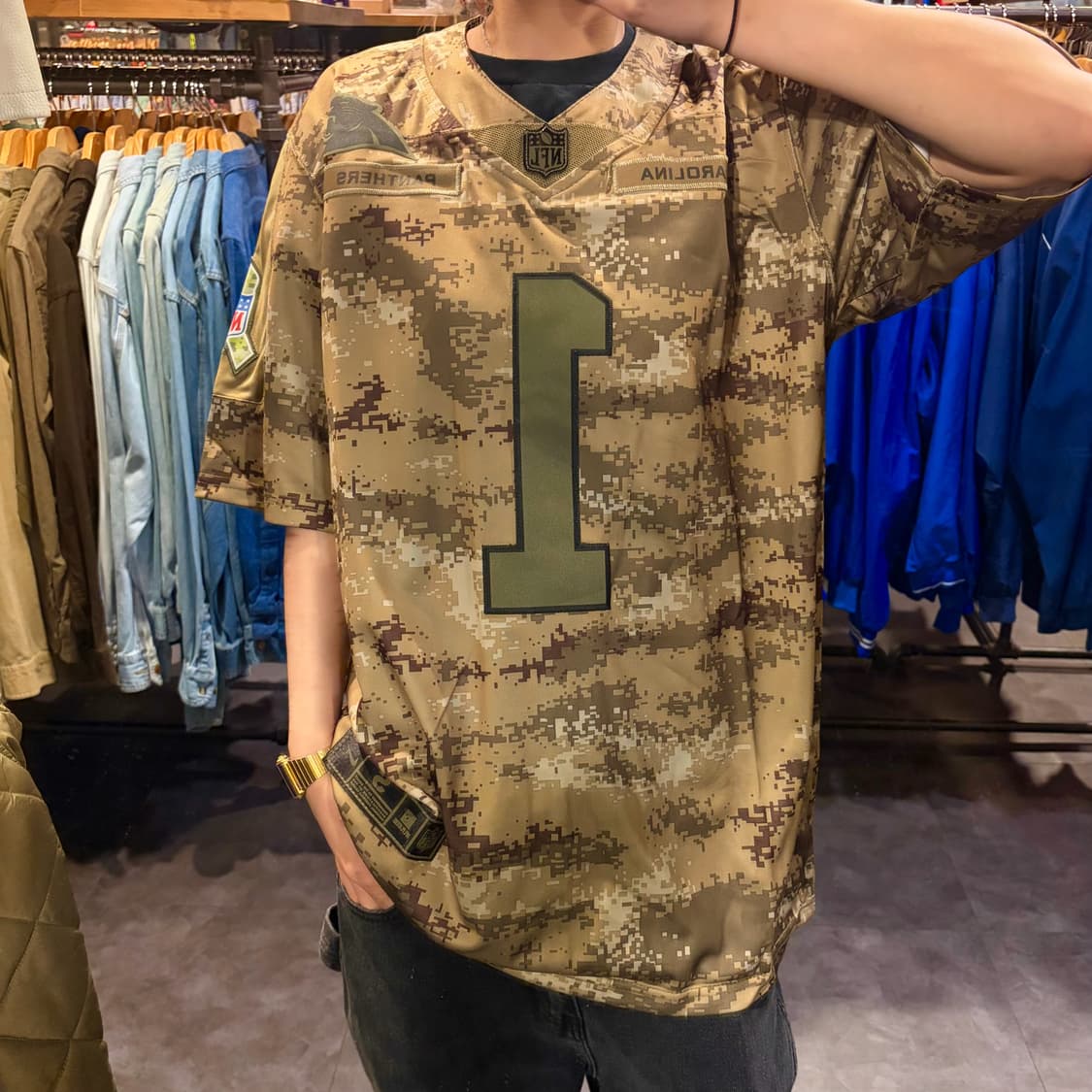 [IM]NFL X NIKE NFL NO.1 Newton 반팔져지 카모 상품이미지1