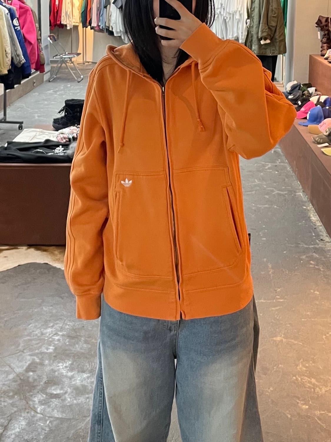 아디다스 파이어버드 오렌지 후드집업 H1779 상품이미지1