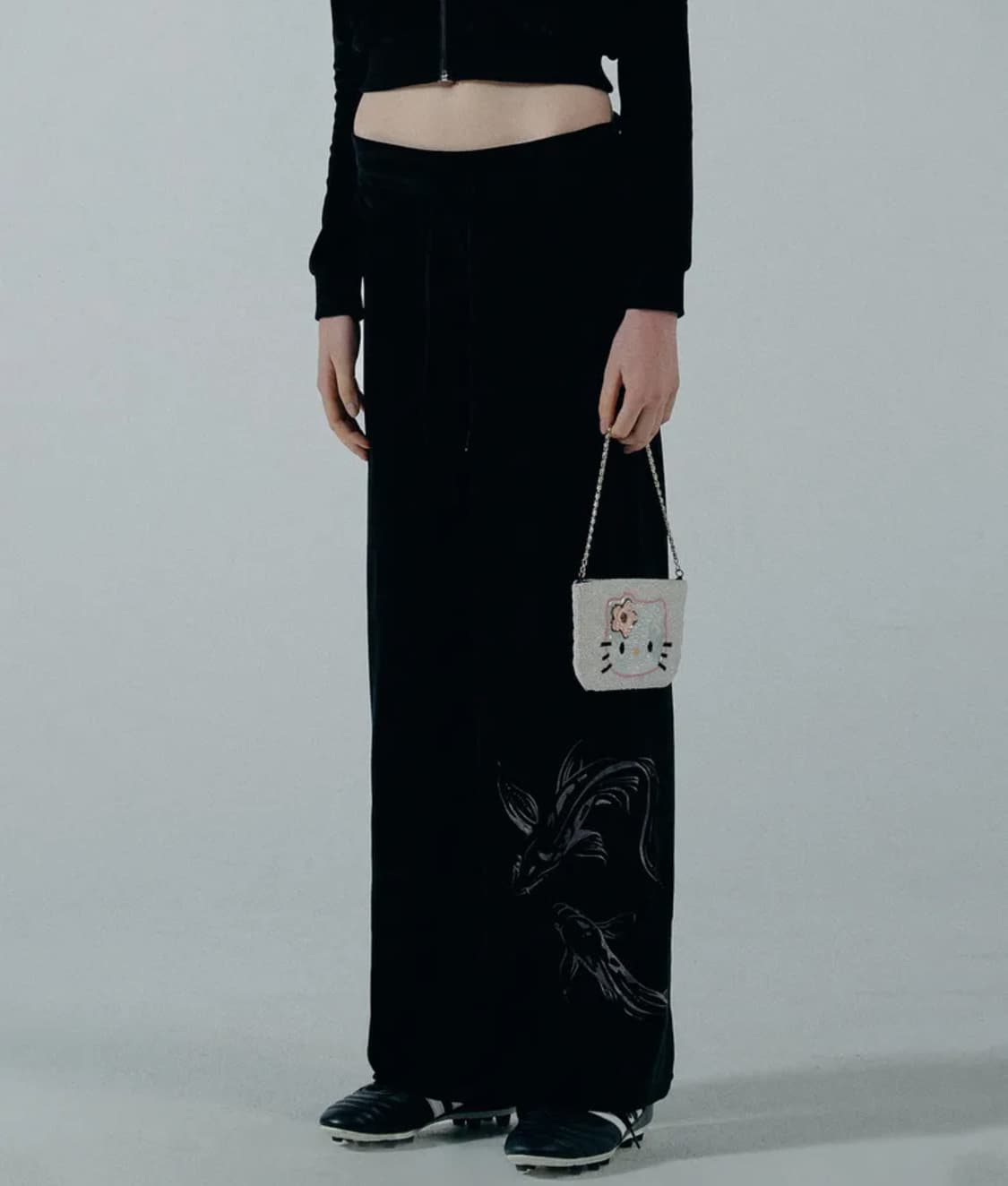 스컬프터 sculptor 벨루어 부츠컷 팬츠 벨벳 트레이닝 팬츠 상품이미지2