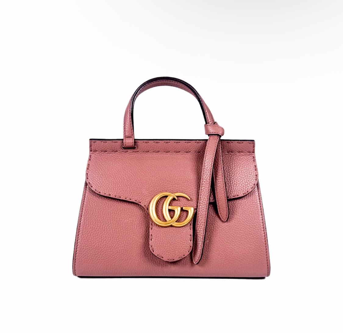 [MINI] 구찌 마몬트 마틀라세 탑핸들 투웨이 토트백 숄더백 미니 핑크 상품이미지1