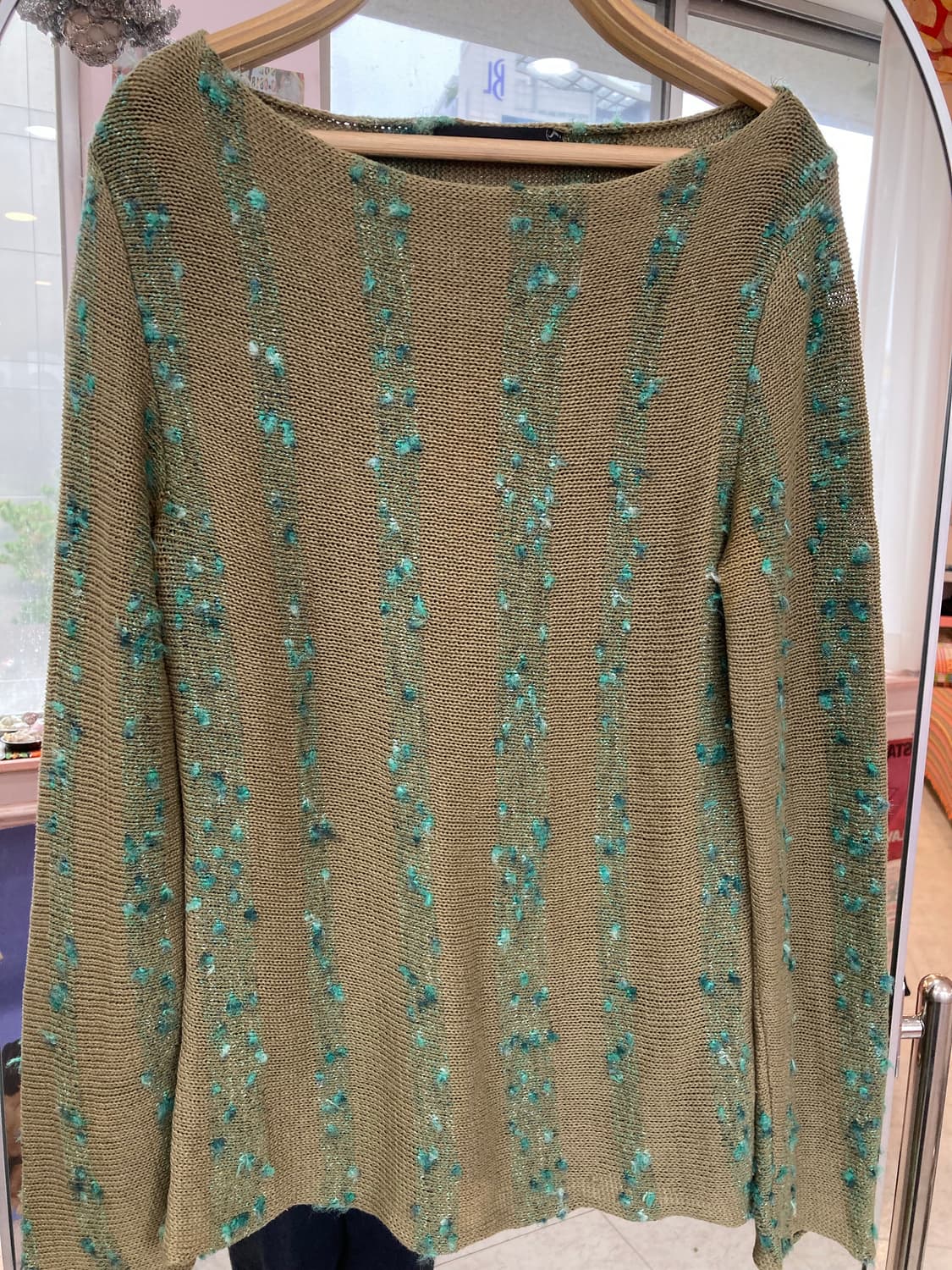 빈티지 카키 그런지 니트 상품이미지2