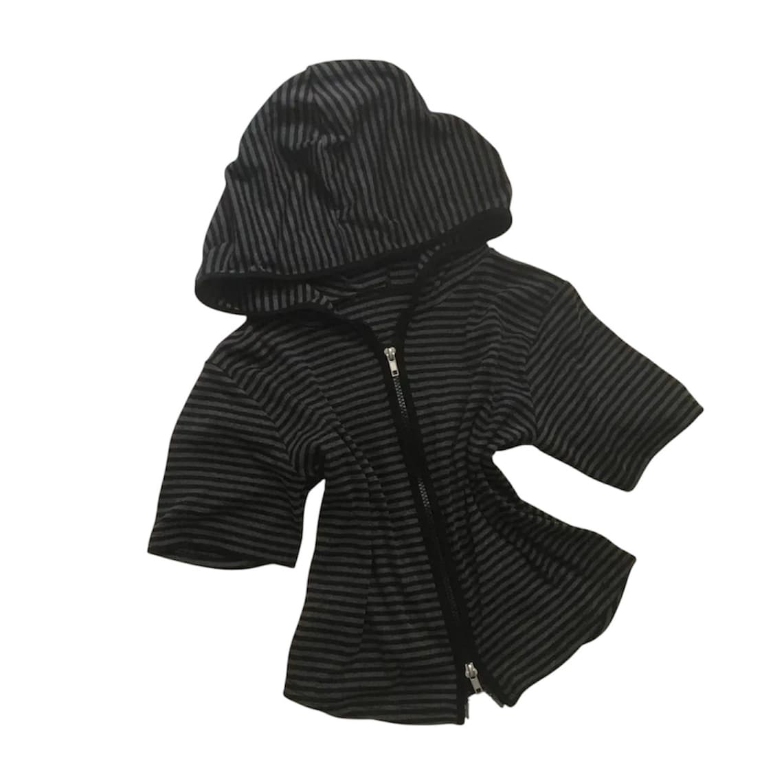 스트라이프 투웨이 반팔 집업 상품이미지1