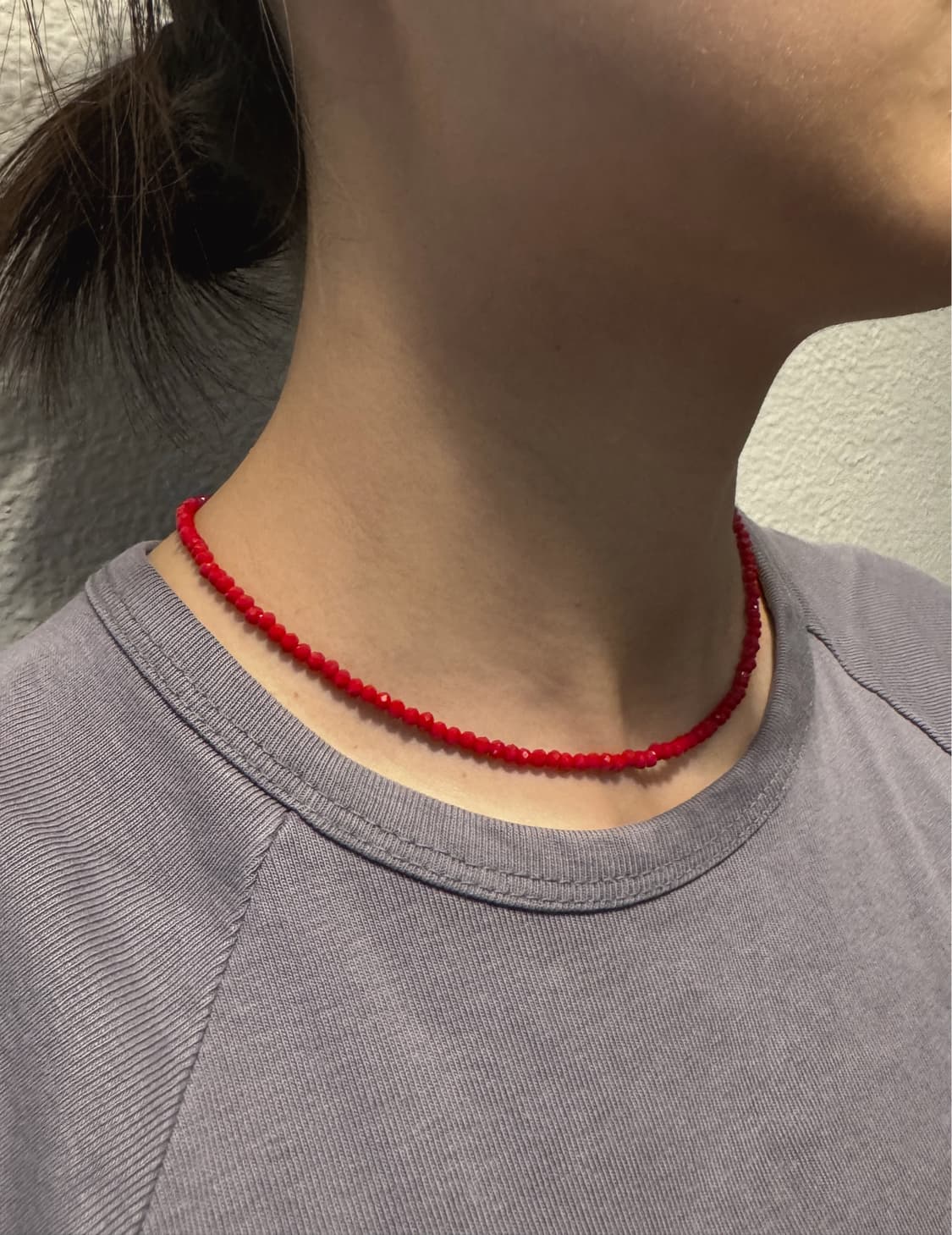 레드 산호 비즈 목걸이 상품이미지2