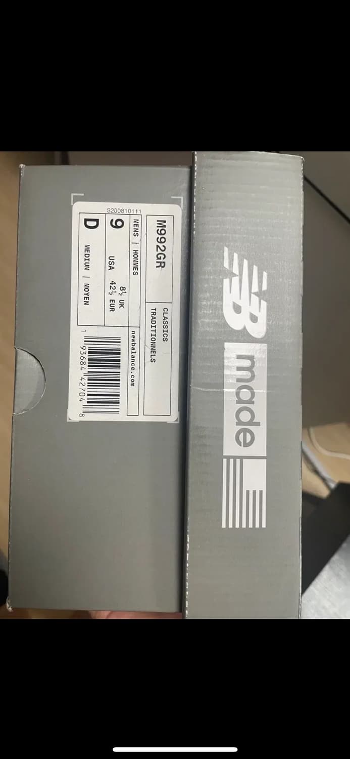 뉴발란스 992 그레이(구형) us9 상품이미지2