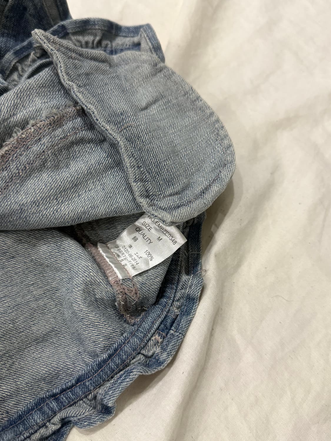 페어리 y2k 00’s 데님 크롭 베스트 상품이미지6