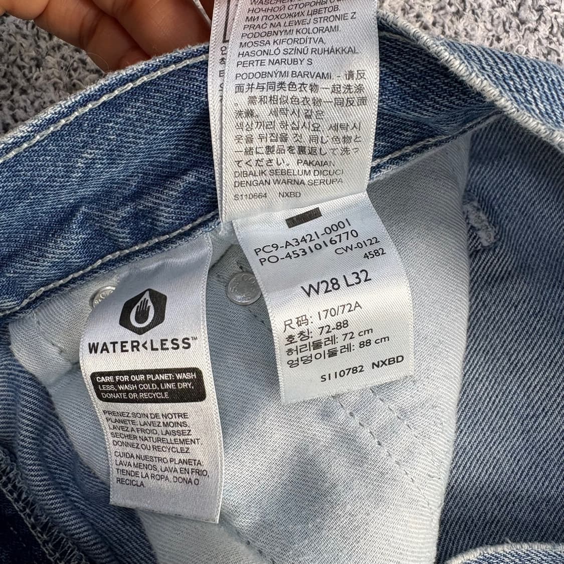 W28 L32 리바이스 실버탭 중청 데님 팬츠 0507J 상품이미지5