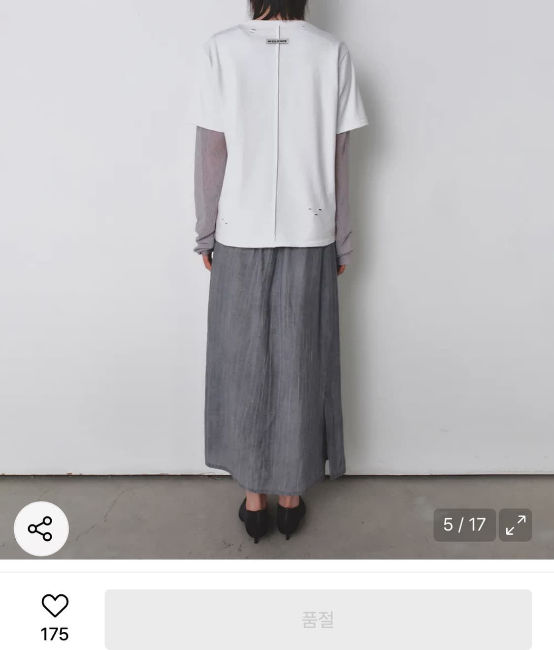 인사일런스 우먼 그런지 반팔티 상품이미지5