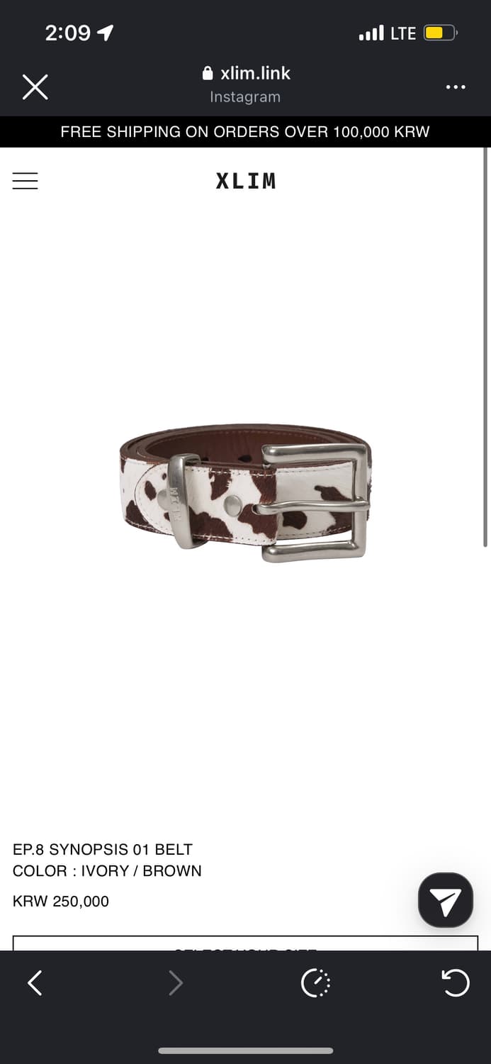 [OS] XLIM EP.8 SYNOPSIS 01 BELT 엑슬림 벨트 상품이미지1