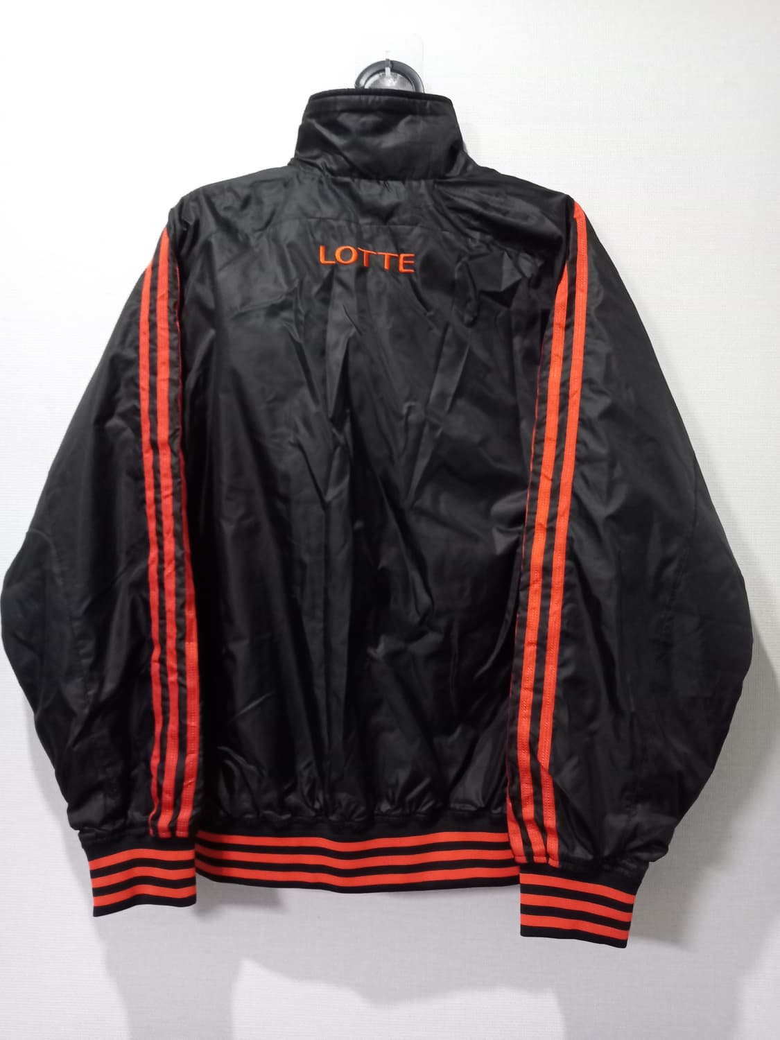 새상품 아디다스 롯데 자이언츠 베이스볼 춘추 자켓 블랙 90/S 상품이미지3