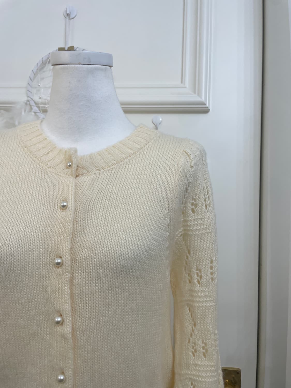 FEROUX butter pearl button sleeve croche 상품이미지6