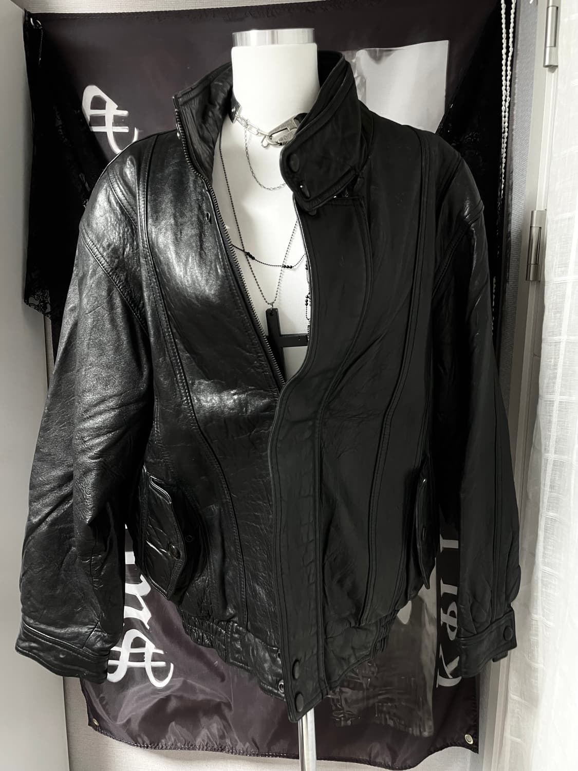 빈티지 리얼레더봄버자켓 릭오웬스디올st락시크다크웨어2010에디슬리먼st 상품이미지5