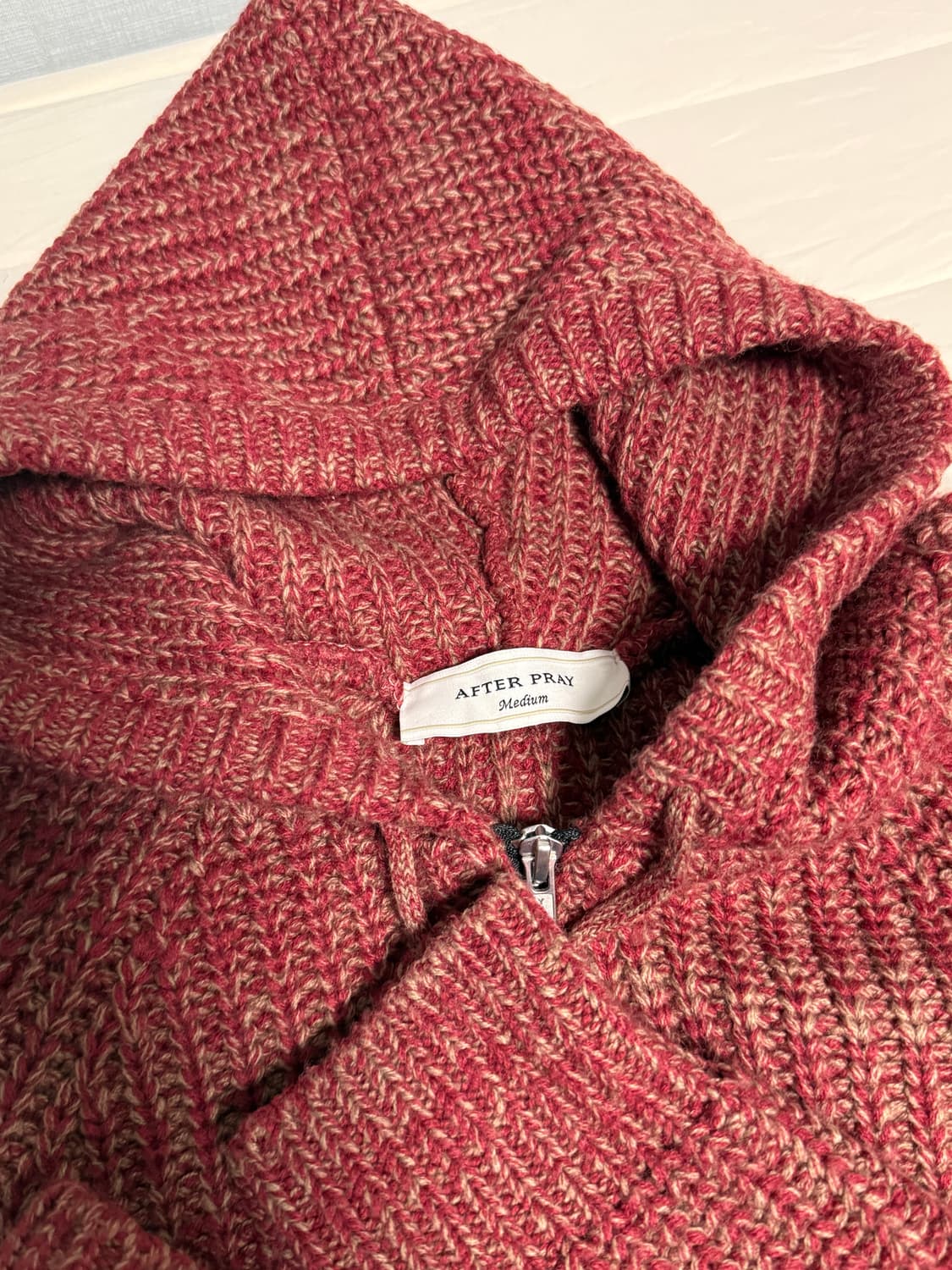 애프터프레이 인타르시아 니트 후드집업 상품이미지3