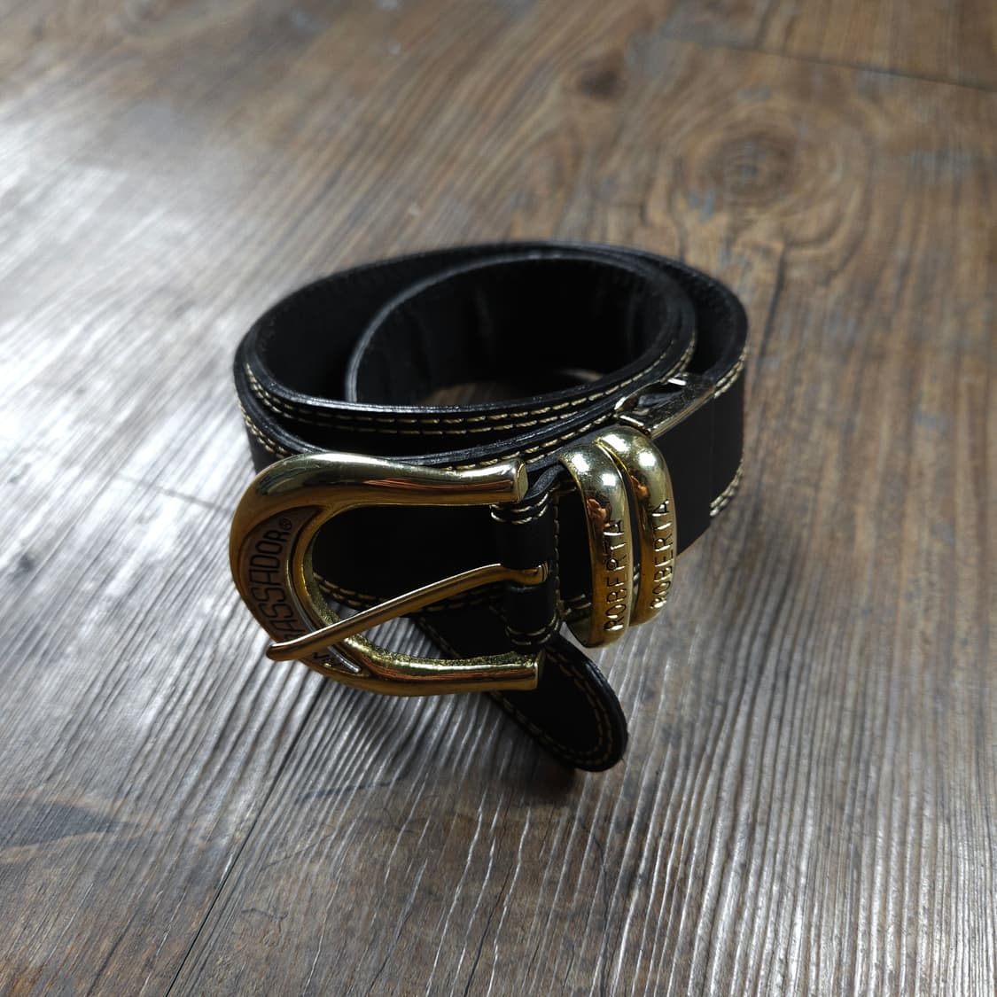 로베르타 디 까메리노 이태리 웨스턴 레더 버클 벨트 상품이미지1