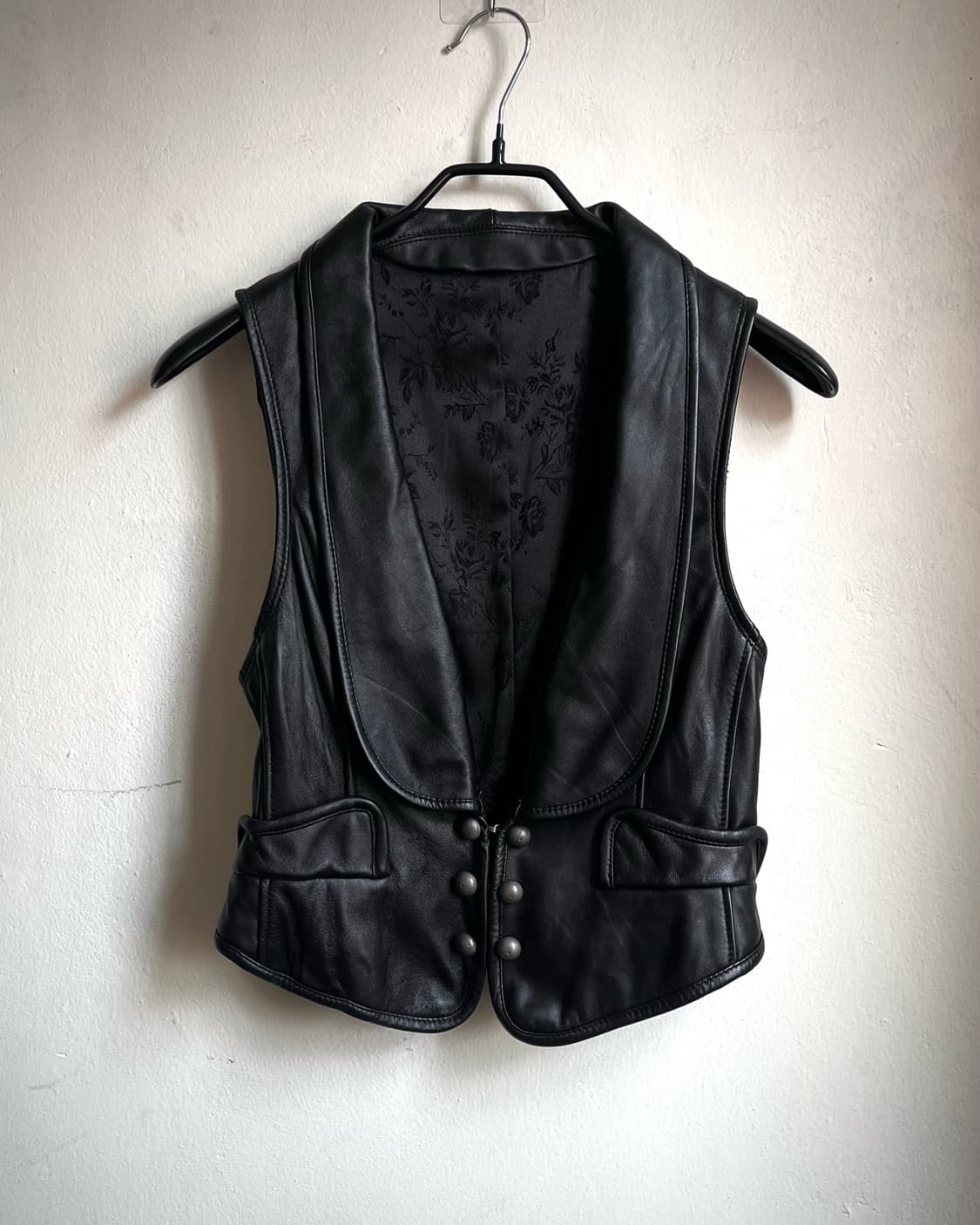Vintage Real Sheepskin Leather Vest 상품이미지3
