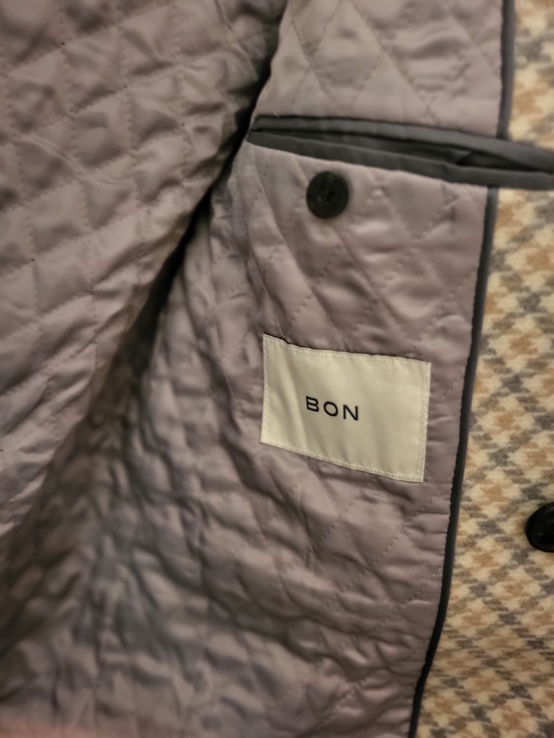 [100]BON 본 체크 롱코트  새상품 상품이미지5