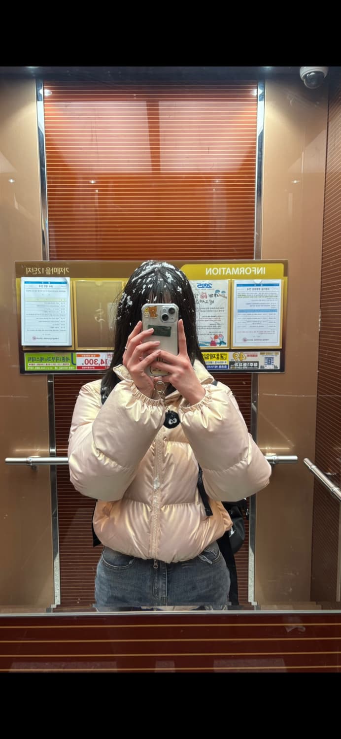 오로 글로시 숏패딩 상품이미지1