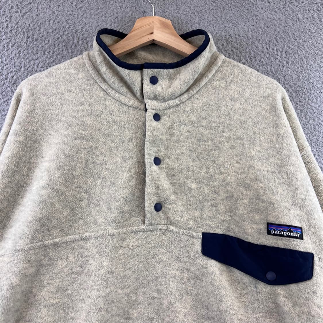13FW 파타고니아 신칠라 스냅-T 오트밀/네이비 멕시코 상품이미지2