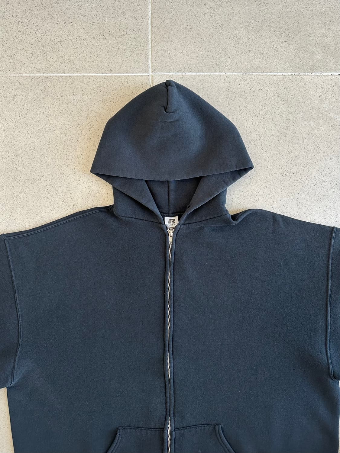 빈티지 러셀 후드집업 블랙 XL 상품이미지3