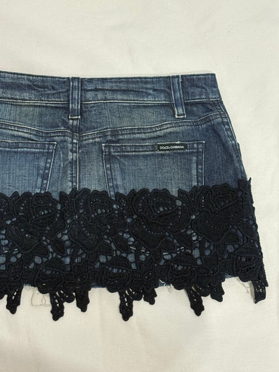 dolce & gabbana 2000s lace denim skirt 상품이미지4