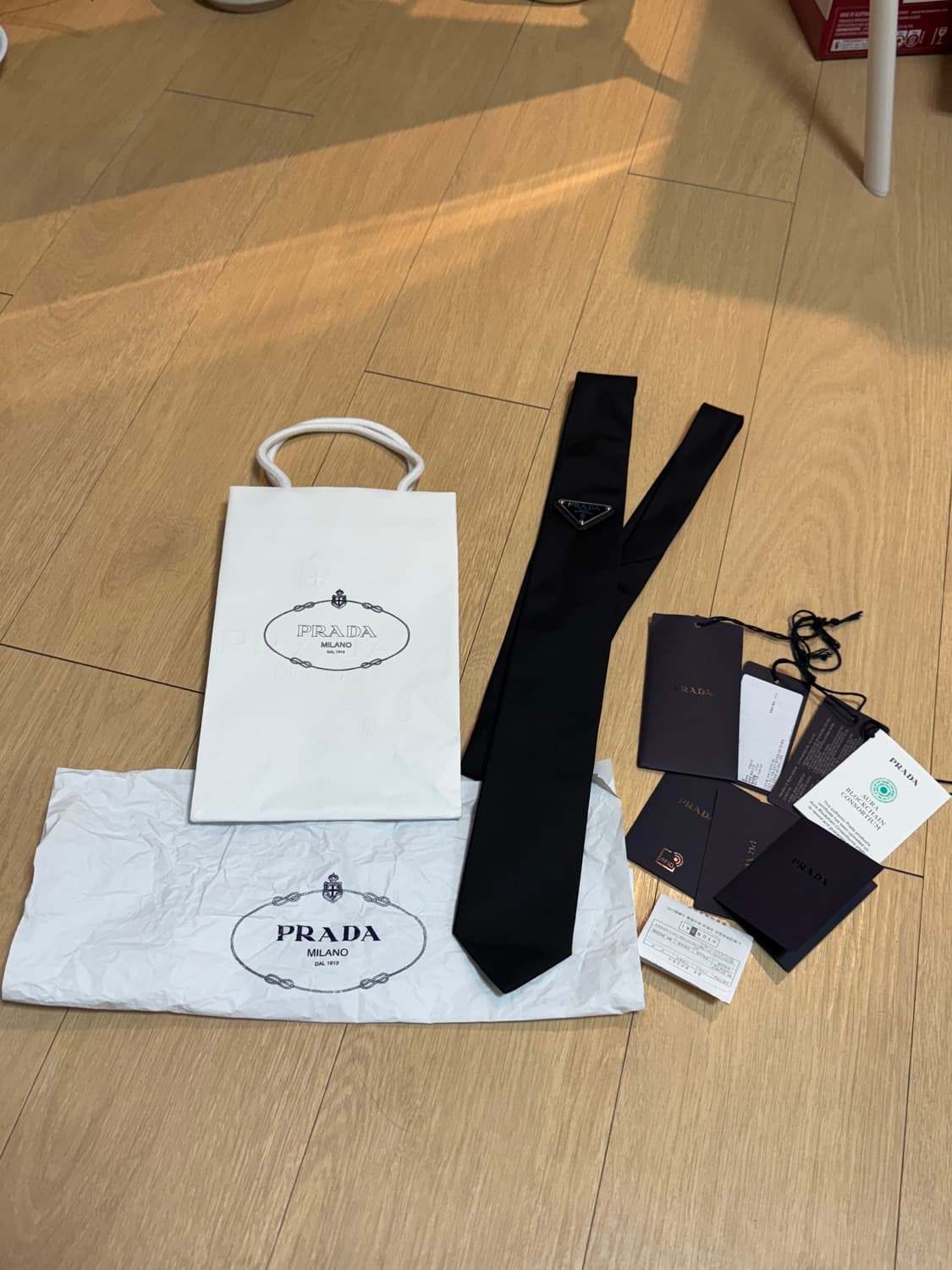 [150] 프라다 리나일론 개버딘 타이 블랙 상품이미지2