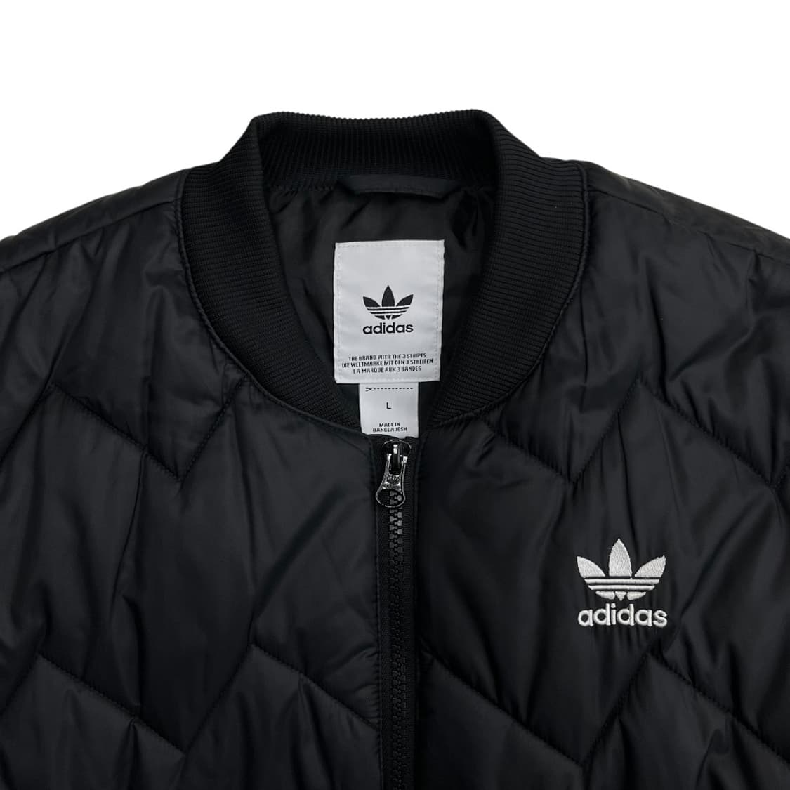 아디다스 로고 블랙 경량패딩 L 상품이미지4