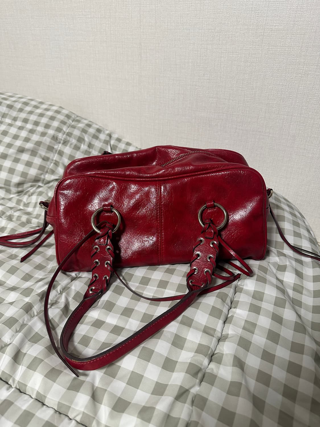 자라 zara 볼링백 레드 상품이미지2