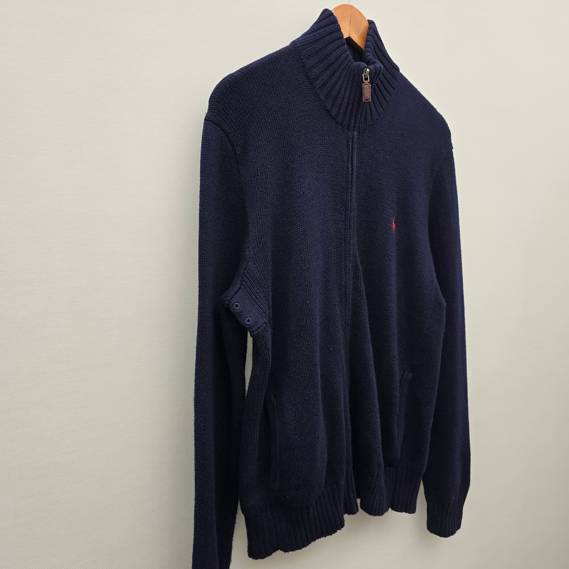 폴로 랄프로렌 네이비 니트 집업 상품이미지2