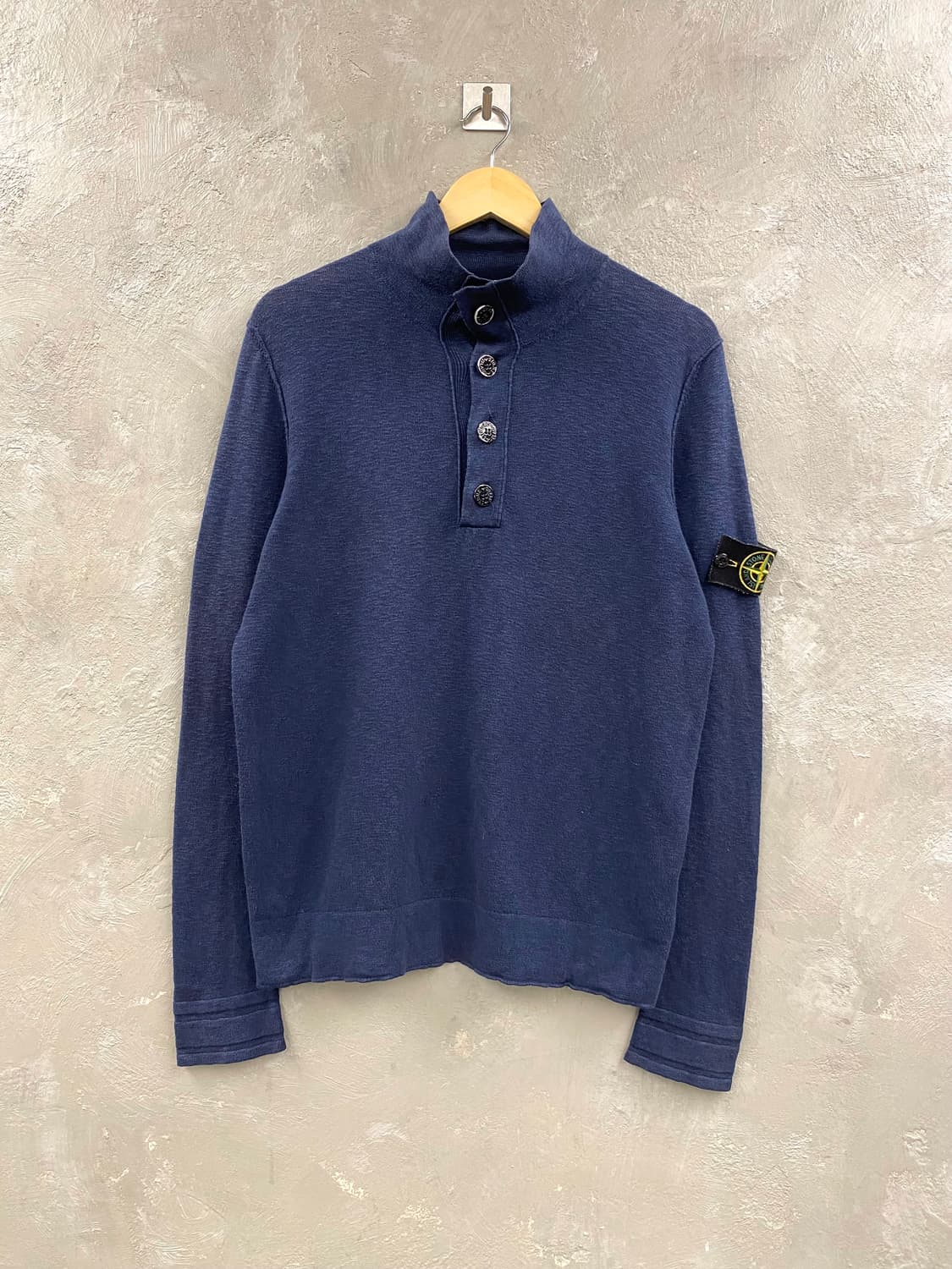 [M] Stone Island 스톤아일랜드 버튼업 네이비 니트 상품이미지2