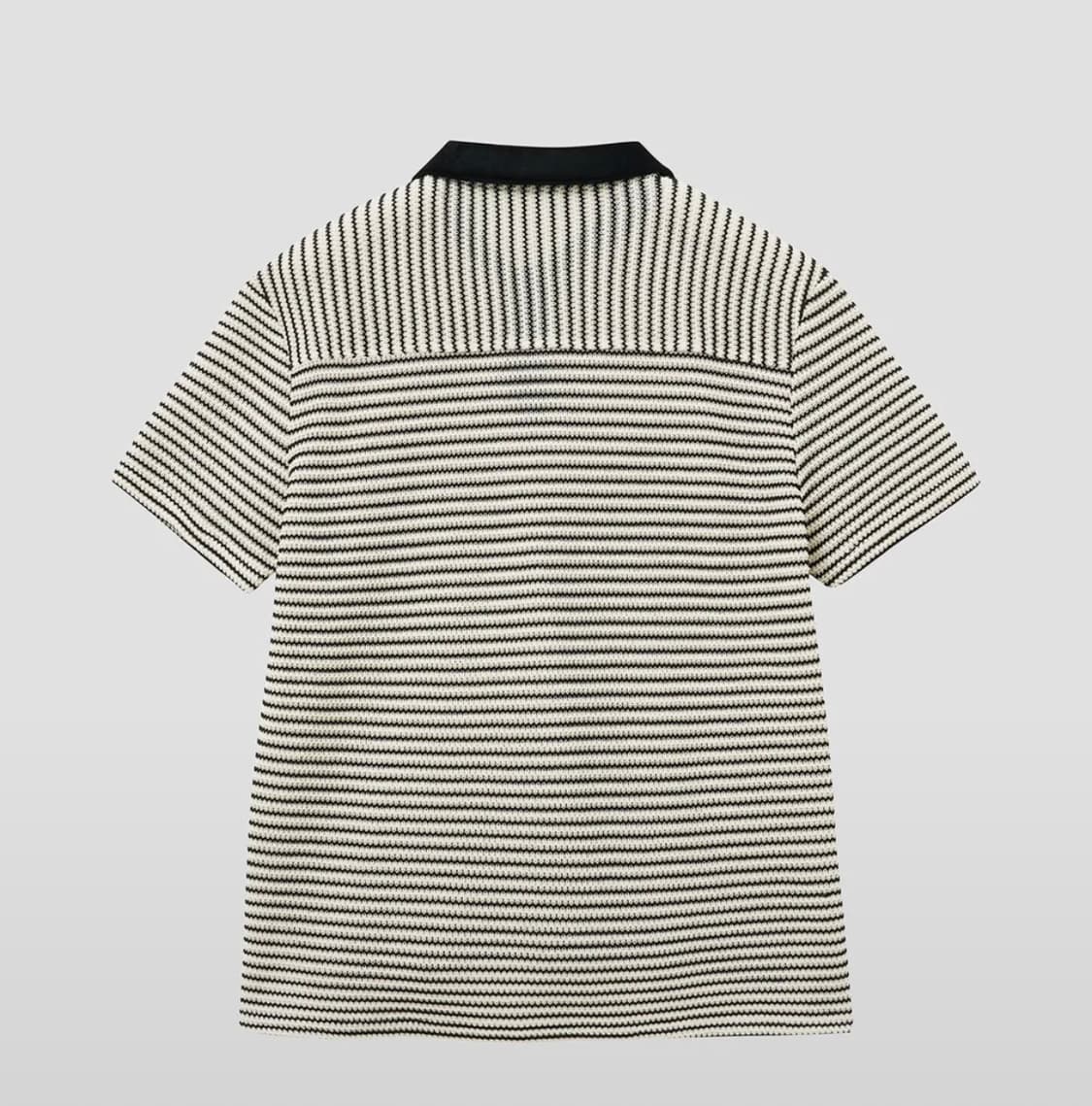 코튼 크로셰 폴로 티셔츠 (블랙아이보리)50사이즈 상품이미지3