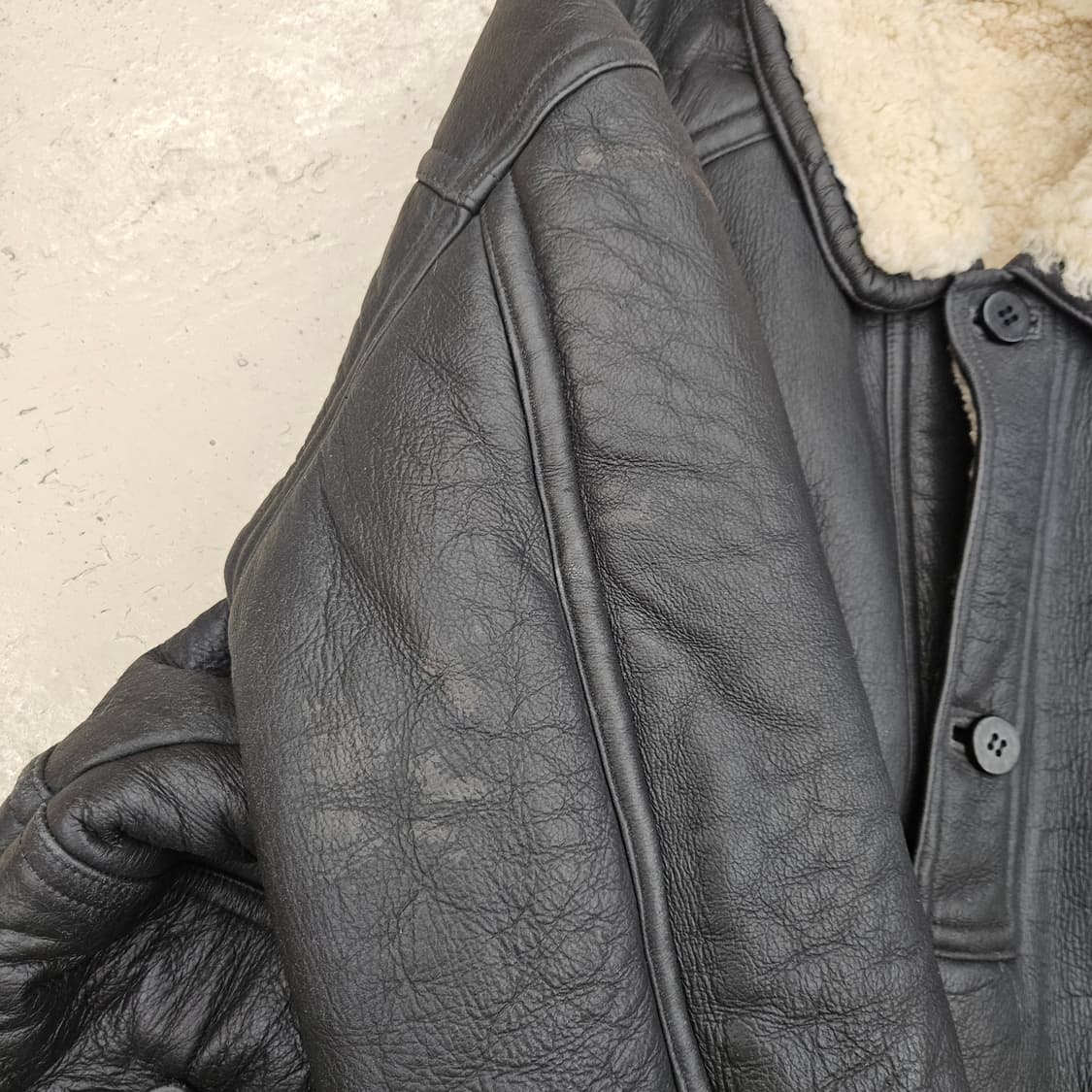 빈티지 쉽스킨 양가죽 자켓 무스탕 가죽점퍼 양털 M~L 상품이미지10