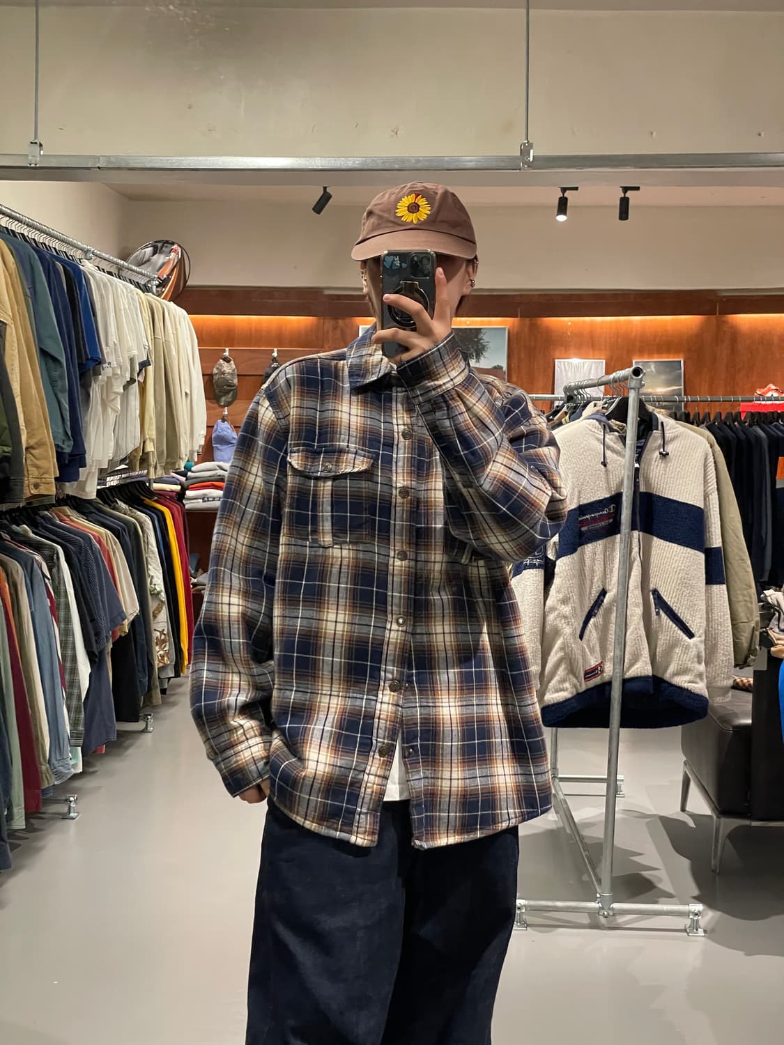 빈티지 쉐르파 체크 셔츠   상품이미지1