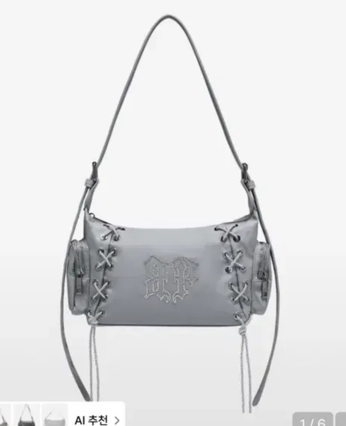 블랙퍼플 글로우 코르셋 백 그레이 팝니다 새상품 상품이미지1