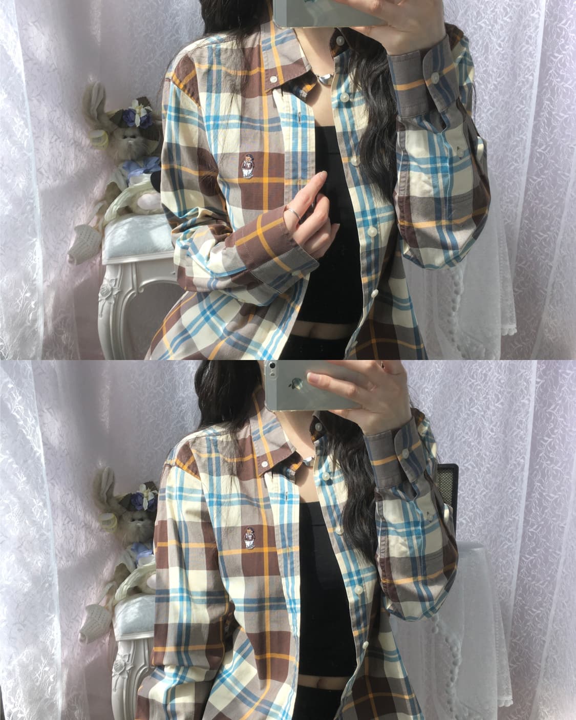 Teenie weenie chocolate check shirt 상품이미지2