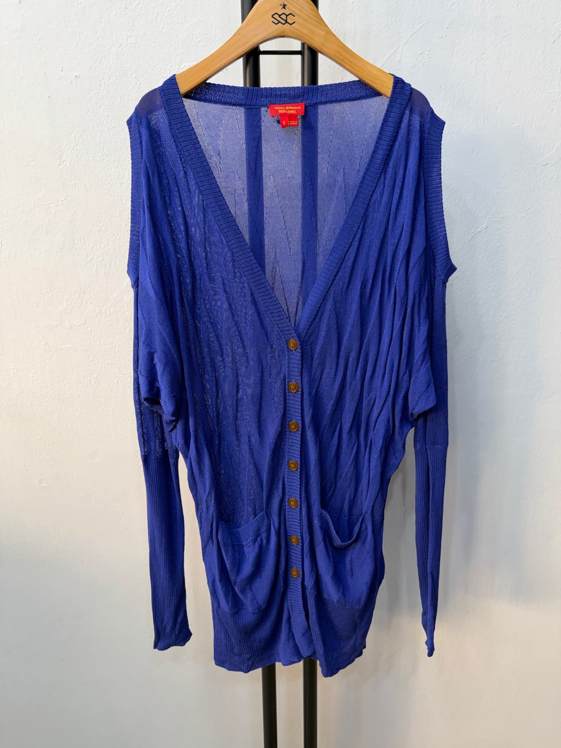 정품) 비비안웨스트우드 루즈핏 어깨절개 가디건 S 상품이미지1