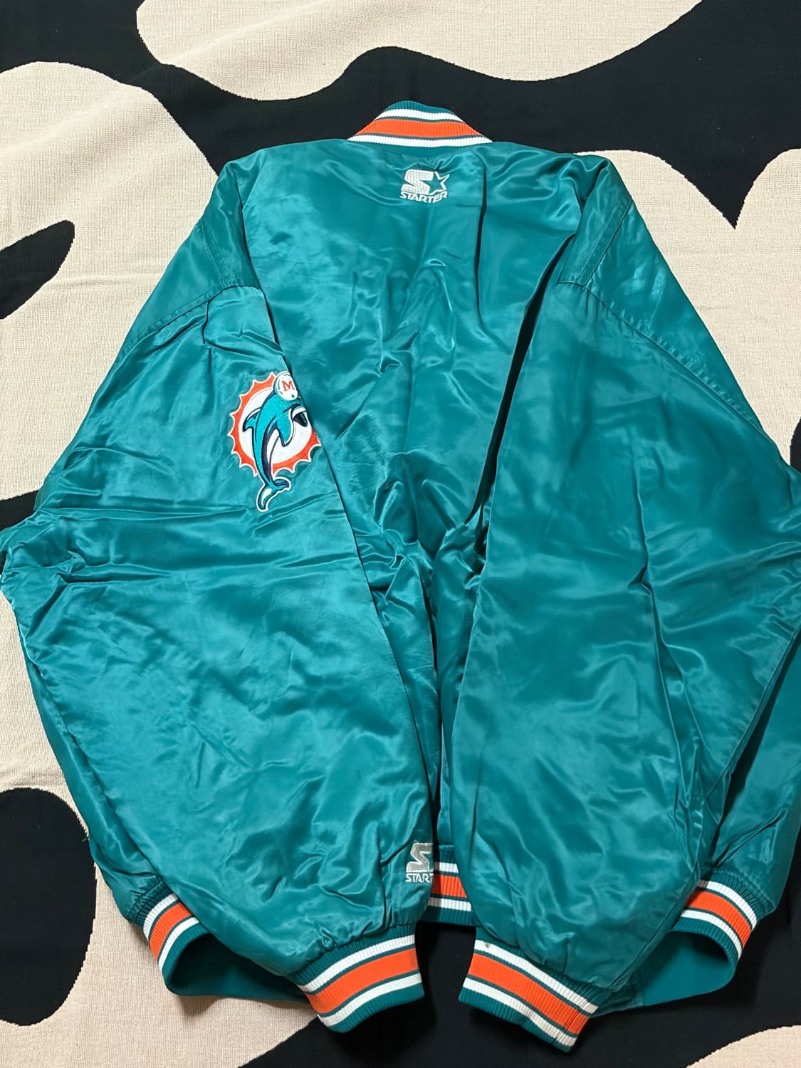 🔥 스타터(Starter) NFL 마이애미 돌핀스 사틴 자켓 상품이미지4