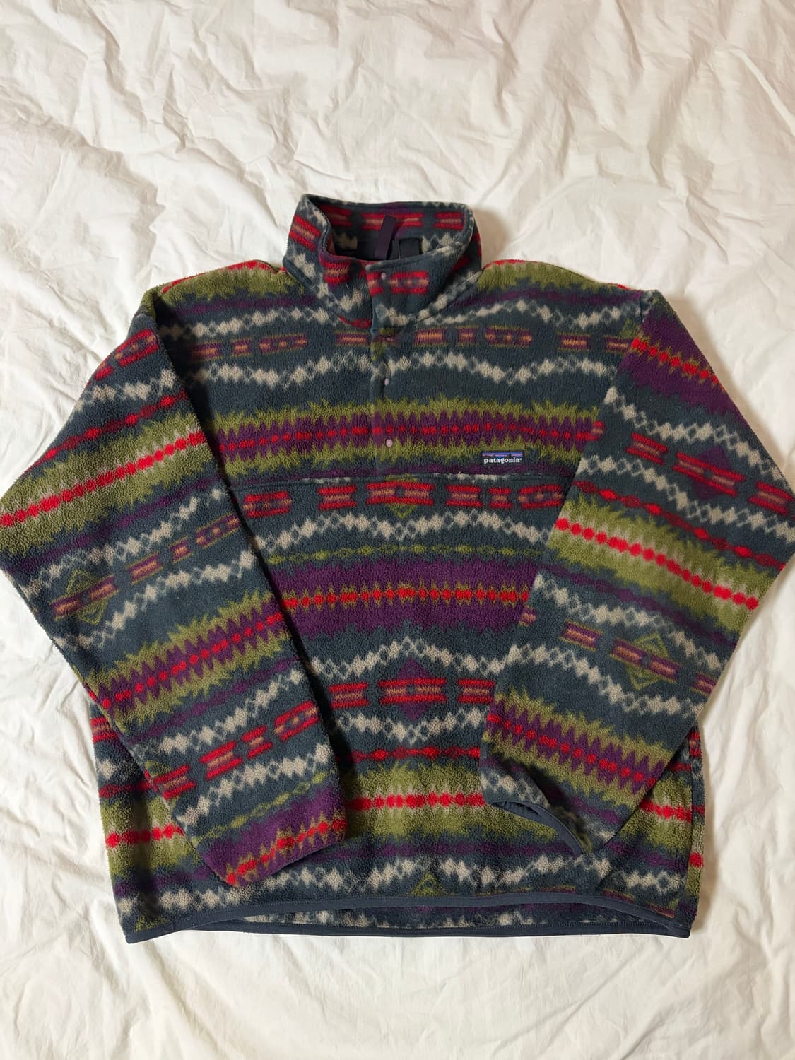 1994 파타고니아 신칠라 아즈텍 블랙베리 새커거위아, USA, L 상품이미지1