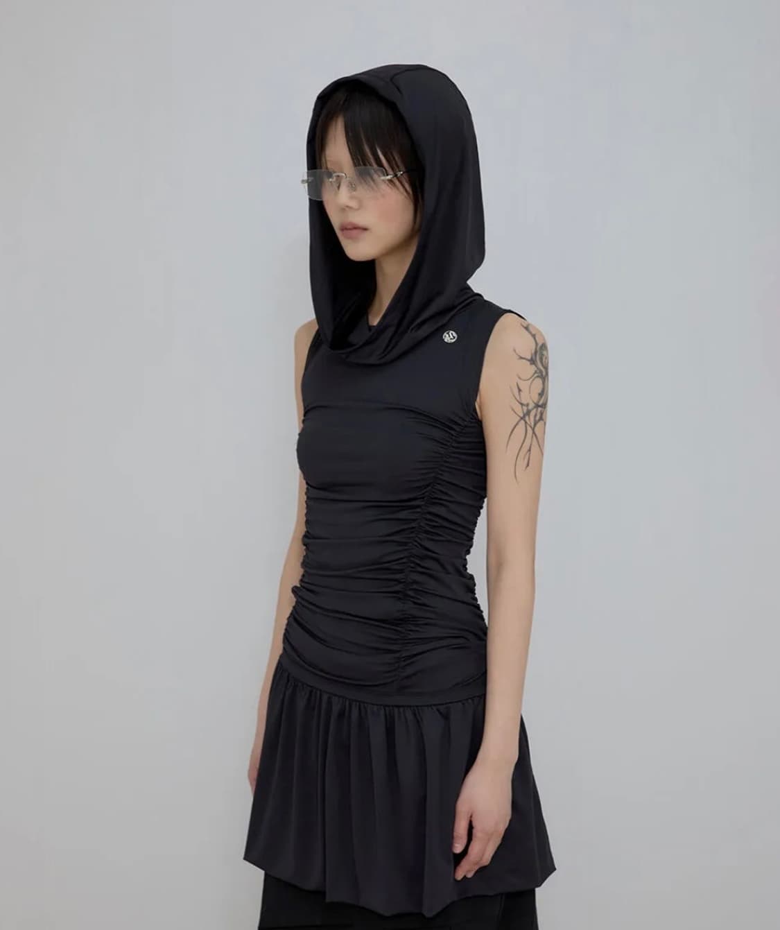 hooded high neck dress 상품이미지1