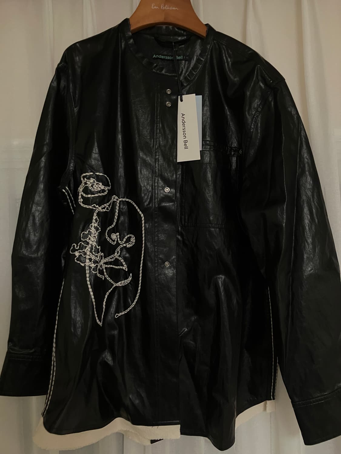 앤더슨벨 레더 자수셔츠 새상품 xs 상품이미지5