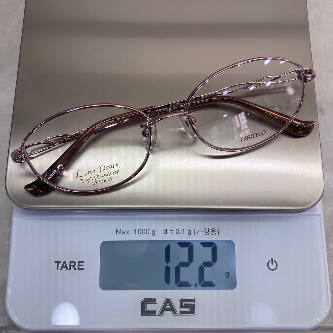 C82 세이코 SEIKO 빈티지 로즈골드 오벌 B-Titan 메탈테 안경 상품이미지8