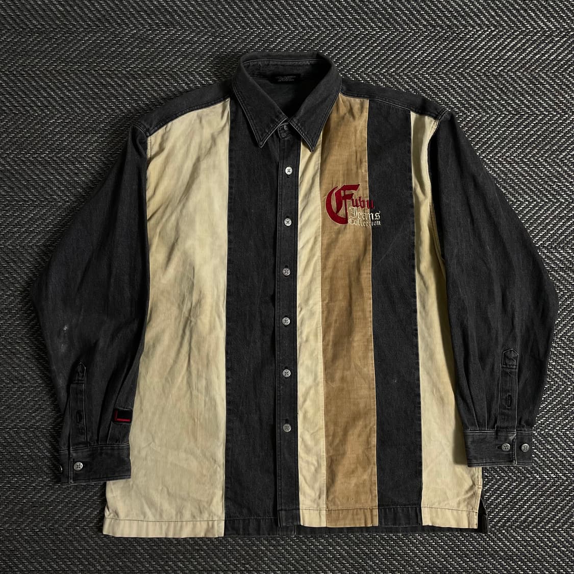 00s 후부 y2k 올드스쿨 코듀로이 데님 박시핏 셔츠y3110 상품이미지2