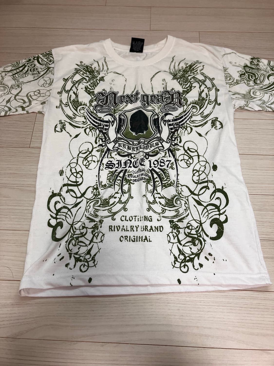 고스펑크 반팔티셔츠 해골 긱시크 빈티지 상품이미지1