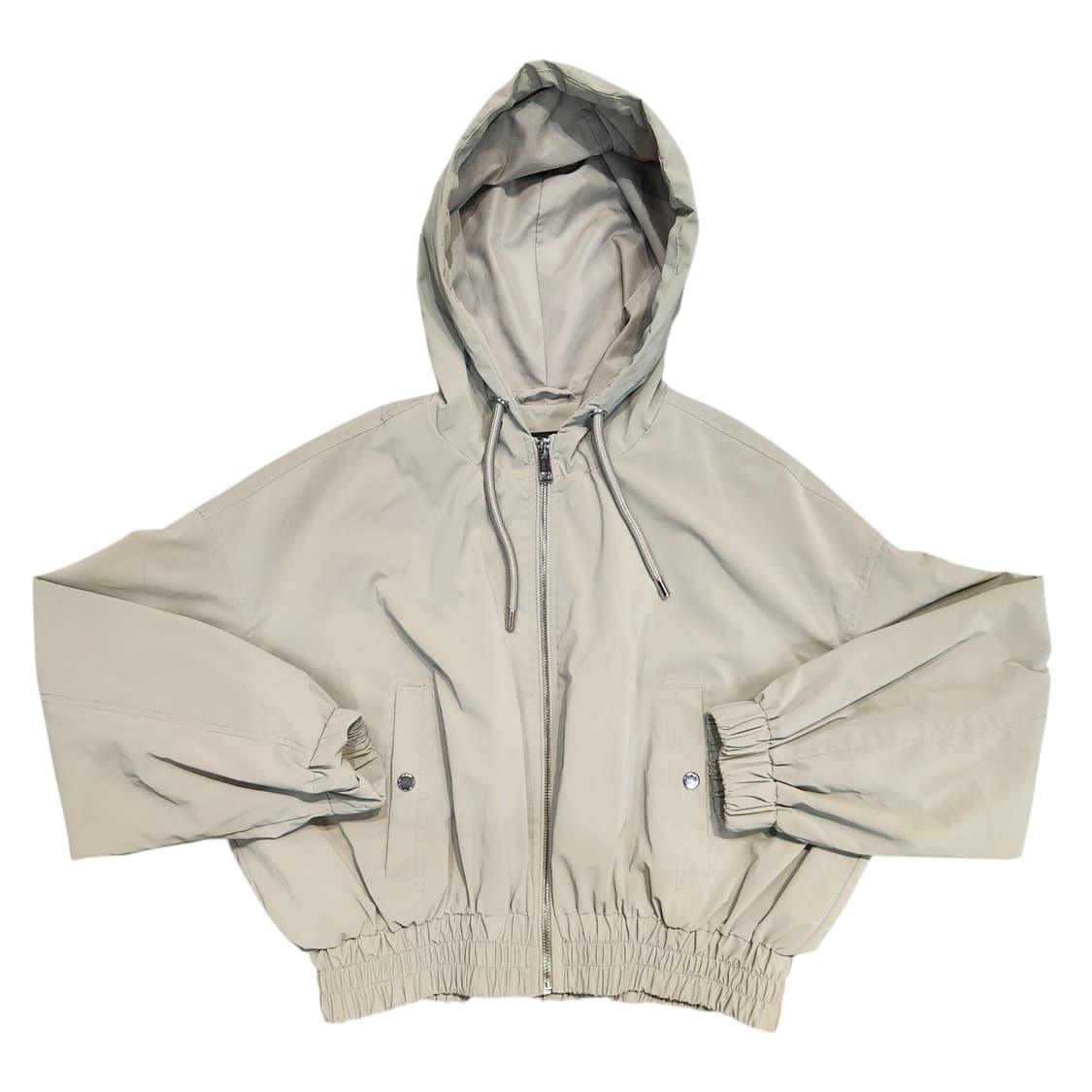 자라 베이지 크롭 후드 바람막이 상품이미지1